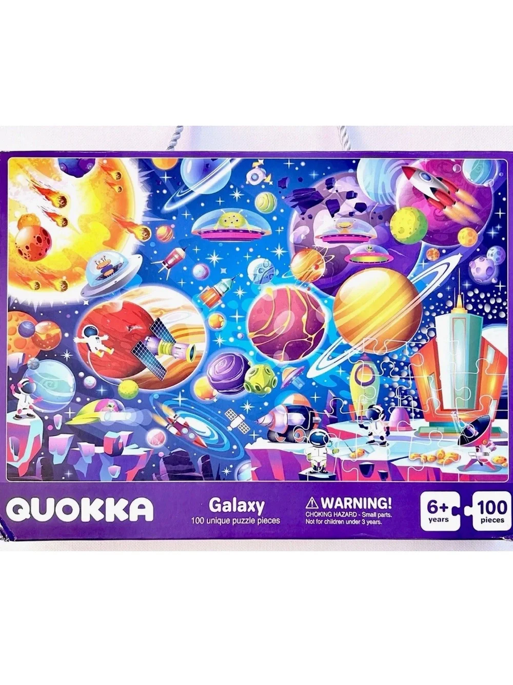 QUOKKA SET OF 2 Puzzles for Kids USA MAP & SOLAR SYSTEM 6+ Jigsaw Puzzles 100pc